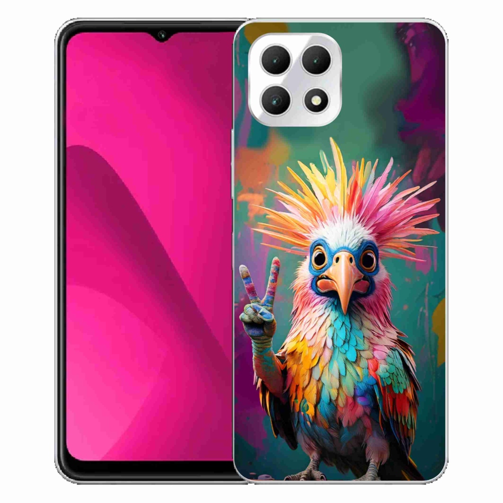 Gelový kryt mmCase na T phone 2 - barevný rebel