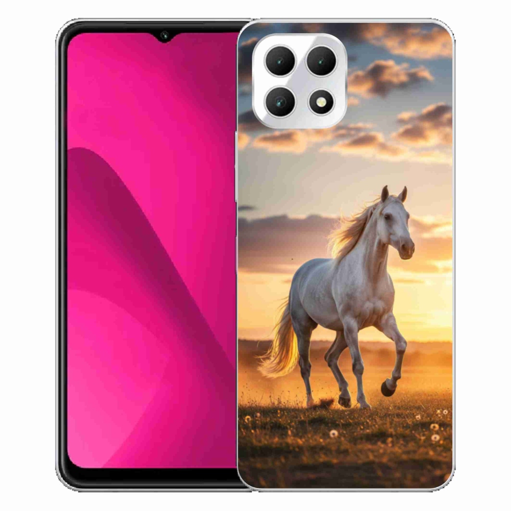 Gelový kryt mmCase na T phone 2 - běžící bílý kůň 2