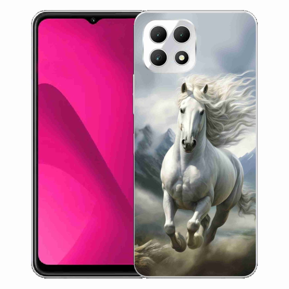 Gelový kryt mmCase na T phone 2 - běžící bílý kůň 3