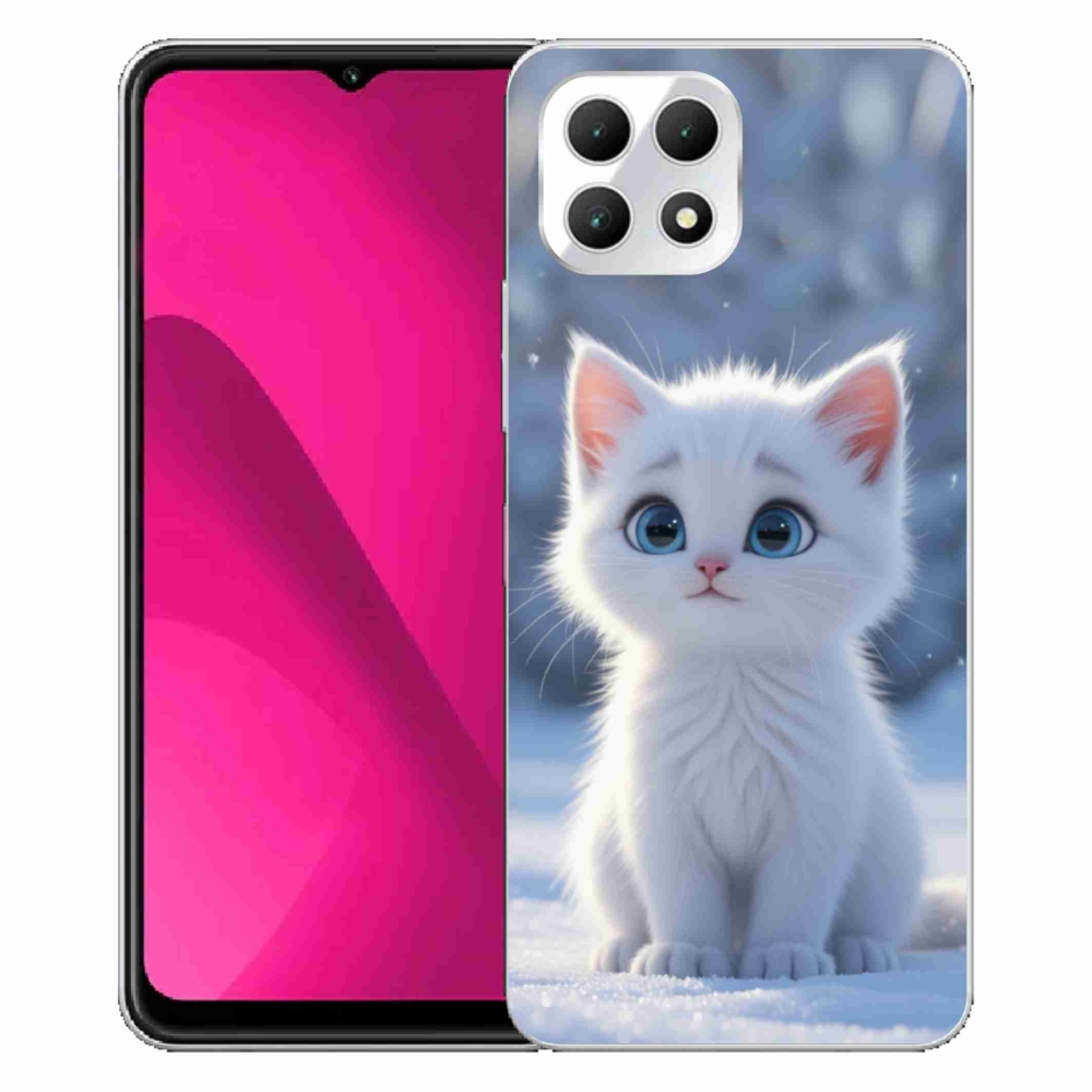Gelový kryt mmCase na T phone 2 - bílé kotě 3