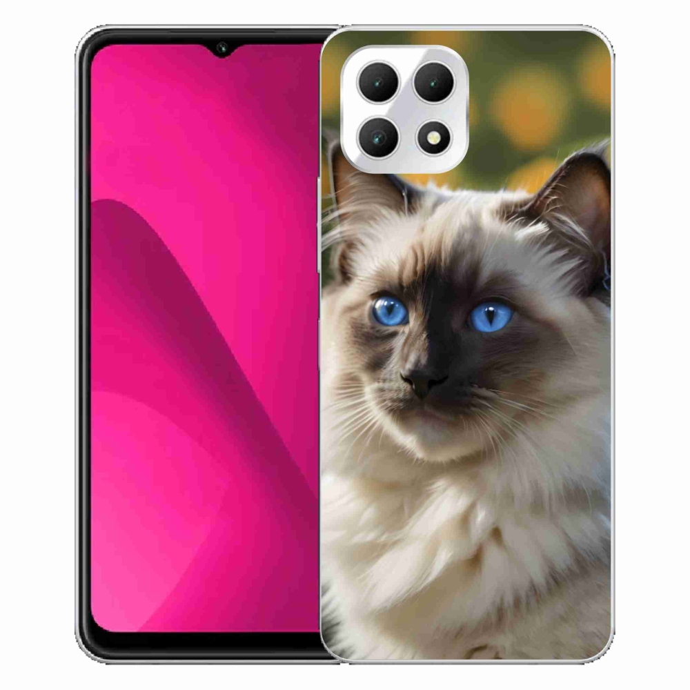 Gelový kryt mmCase na T phone 2 - bílý ragdoll