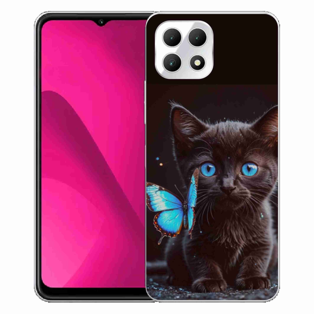 Gelový kryt mmCase na T phone 2 - černé kotě 3