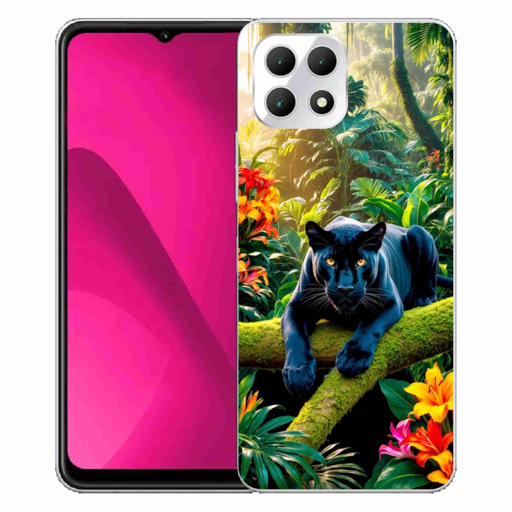 Gelový kryt mmCase na T phone 2 - černý panter v džungli