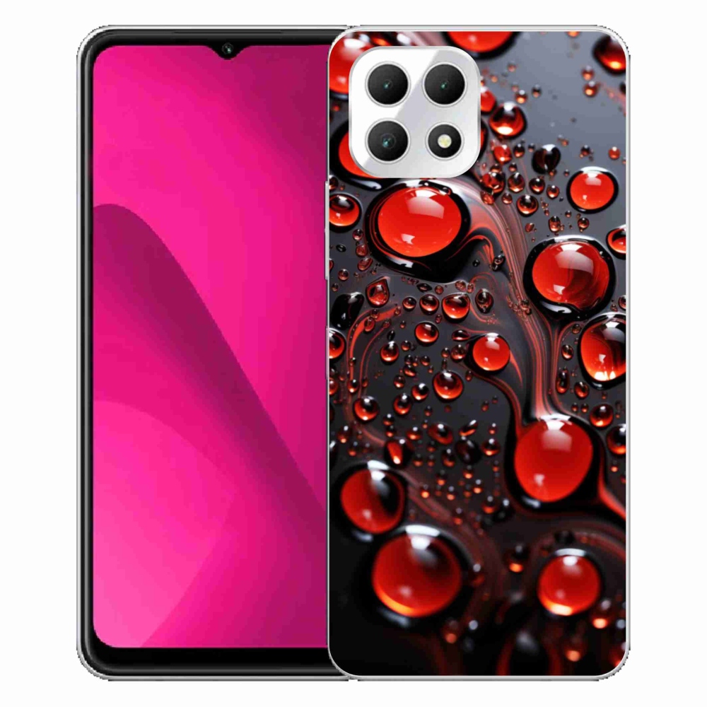 Gelový kryt mmCase na T phone 2 - červené kapky 2