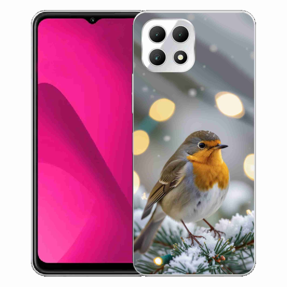 Gelový kryt mmCase na T phone 2 - červenka v zimě
