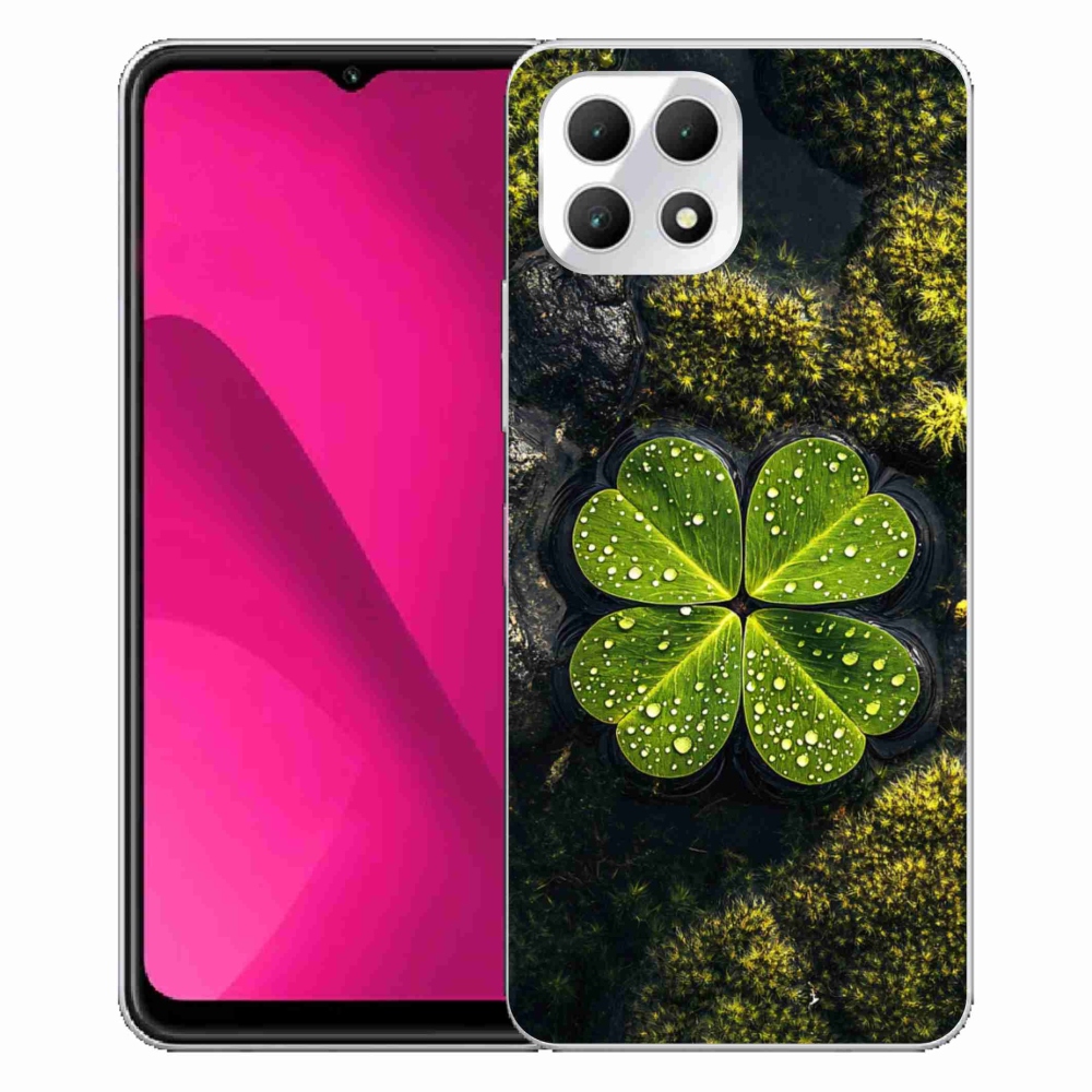 Gelový kryt mmCase na T phone 2 - čtyřlístek