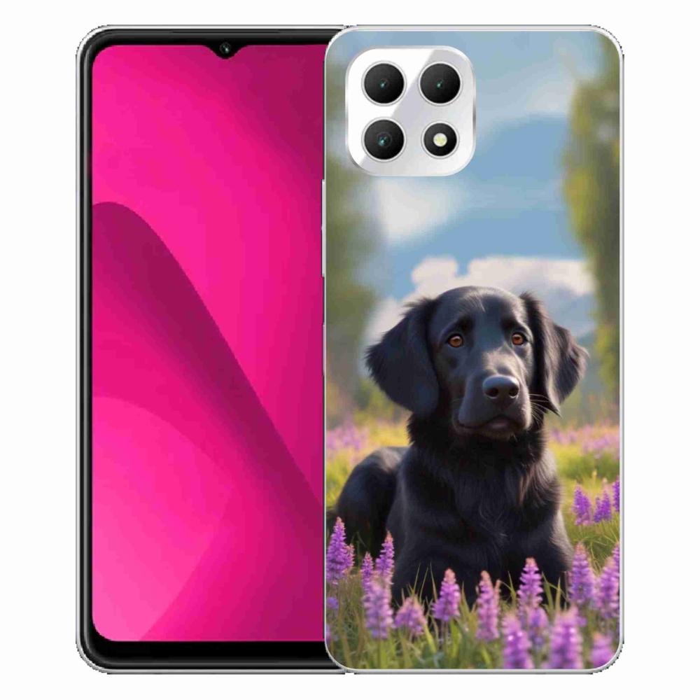 Gelový kryt mmCase na T phone 2 - elegantní černý retrívr