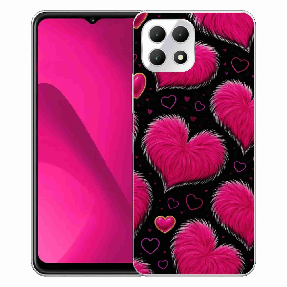 Gelový kryt mmCase na T phone 2 - hebká srdce