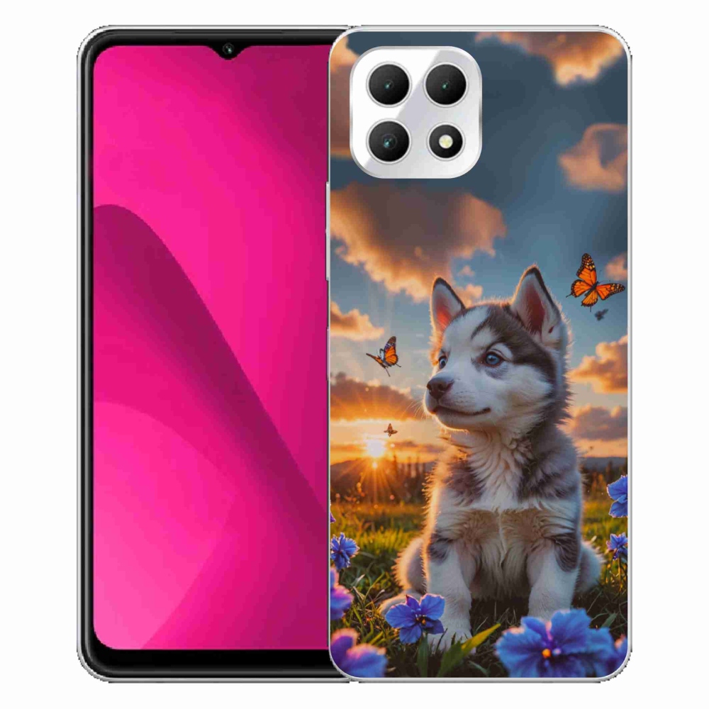 Gelový kryt mmCase na T phone 2 - husky při západu slunce