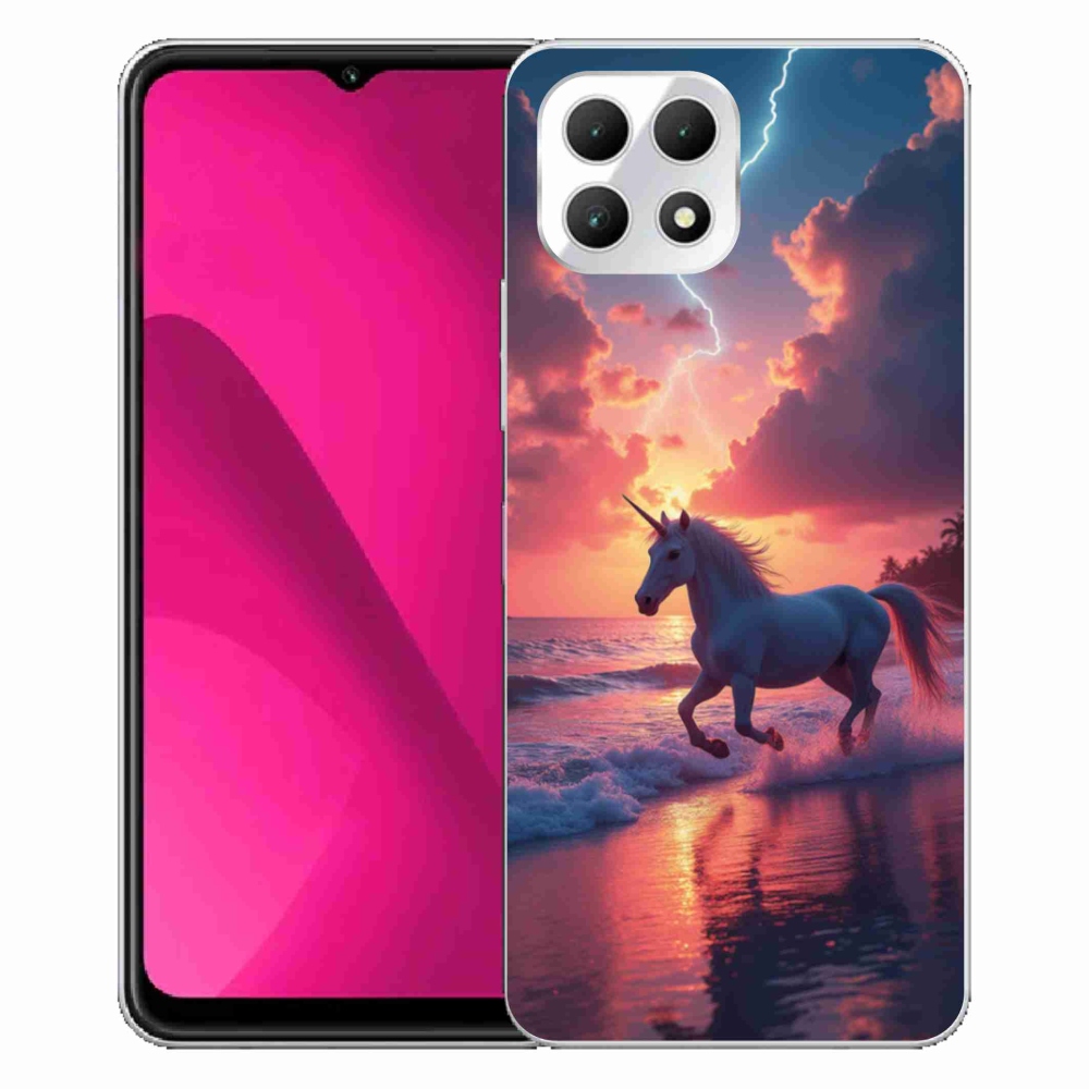 Gelový kryt mmCase na T phone 2 - jednorožec na pláži