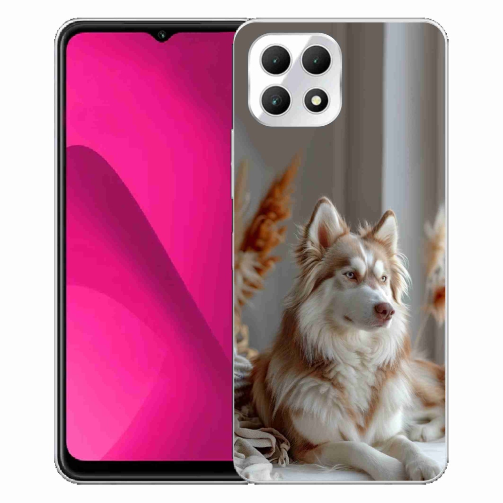 Gelový kryt mmCase na T phone 2 - klidný sibiřský husky