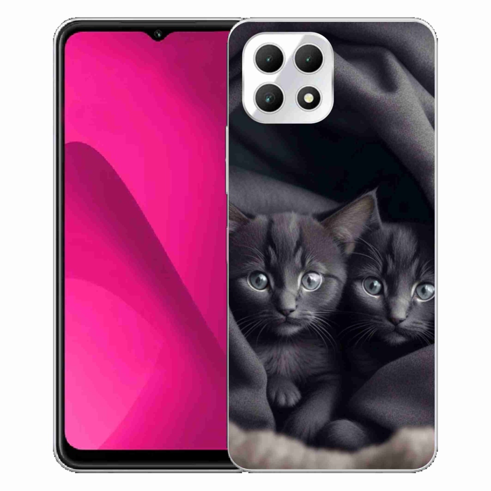 Gelový kryt mmCase na T phone 2 - kočičí duo