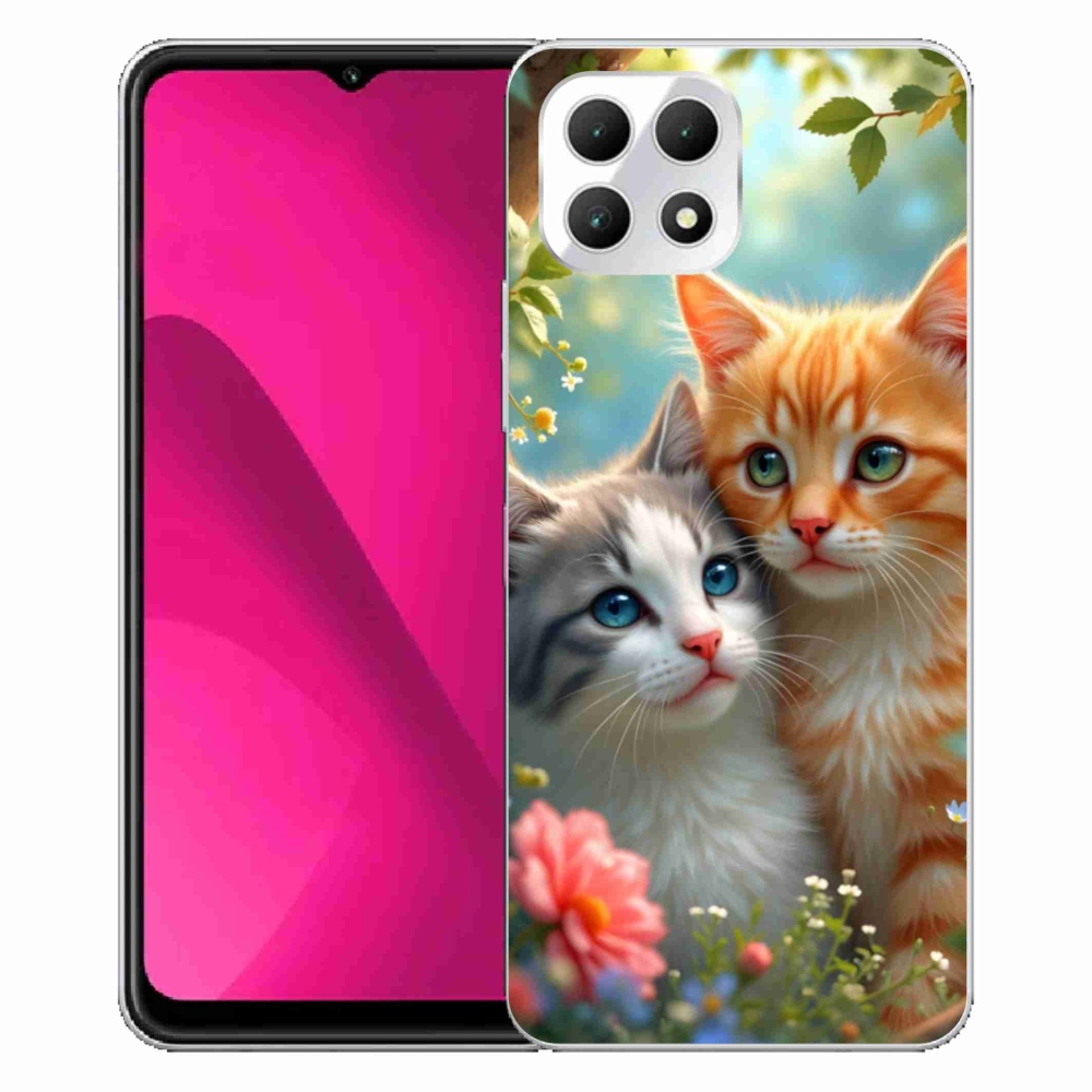 Gelový kryt mmCase na T phone 2 - kočičí láska 2