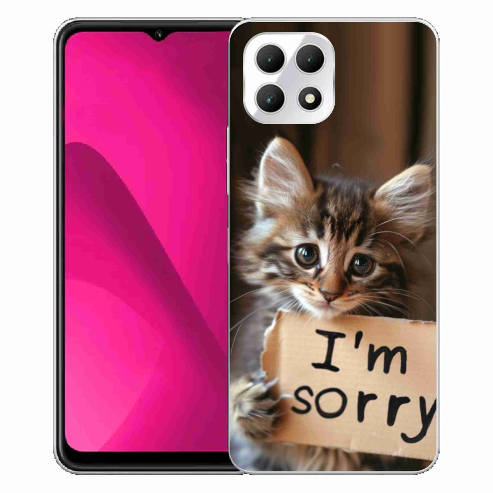 Gelový kryt mmCase na T phone 2 - kočíčí omluva