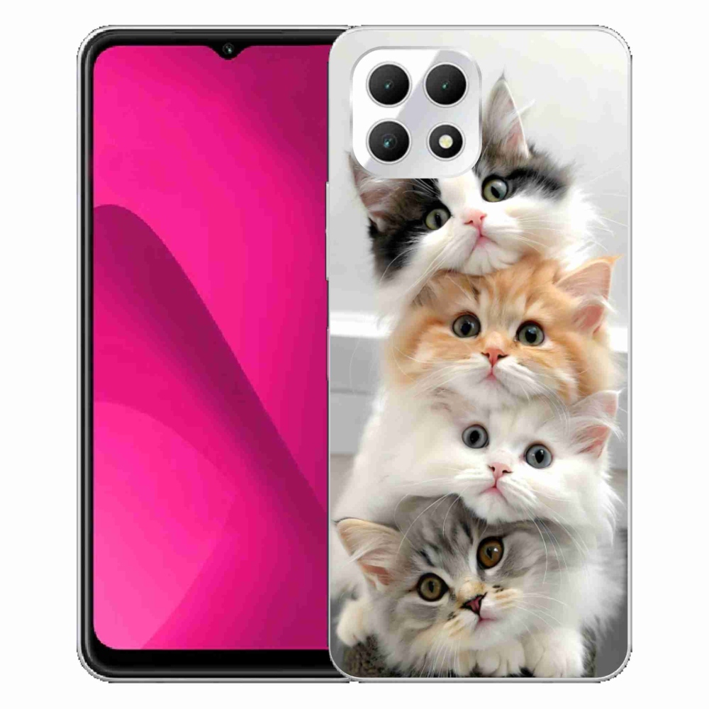 Gelový kryt mmCase na T phone 2 - kočičí parta