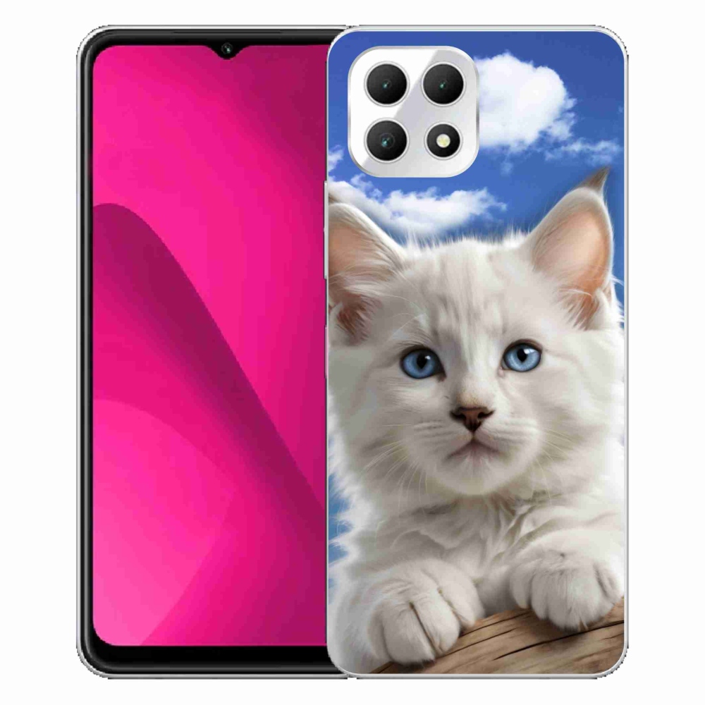 Gelový kryt mmCase na T phone 2 - kotě a oblaka