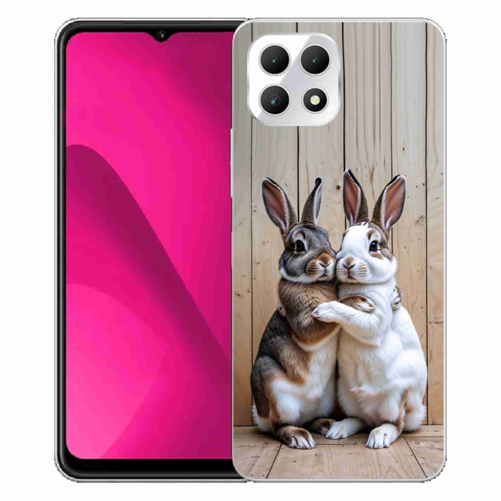 Gelový kryt mmCase na T phone 2 - králičí pár