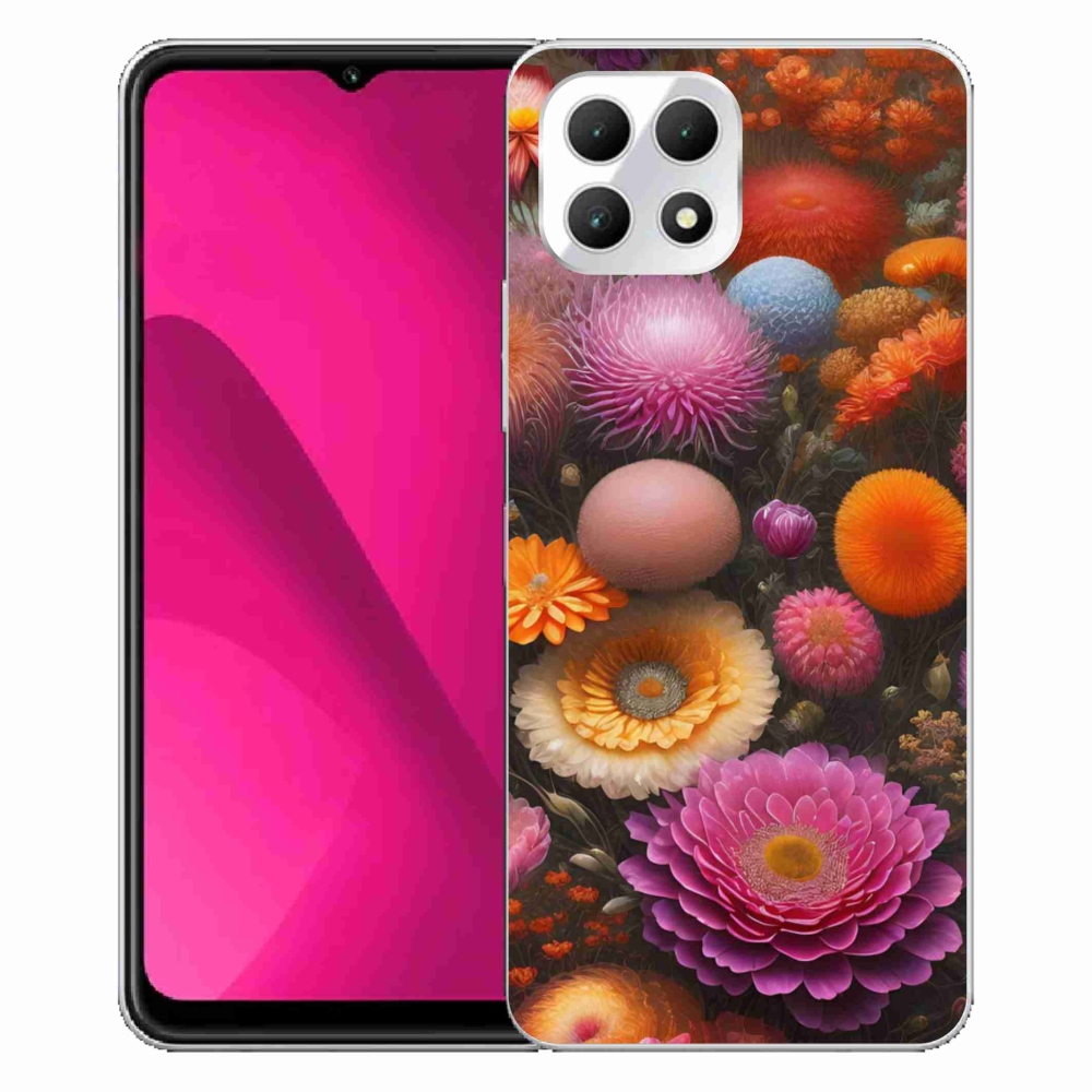 Gelový kryt mmCase na T phone 2 - květinová kompozice