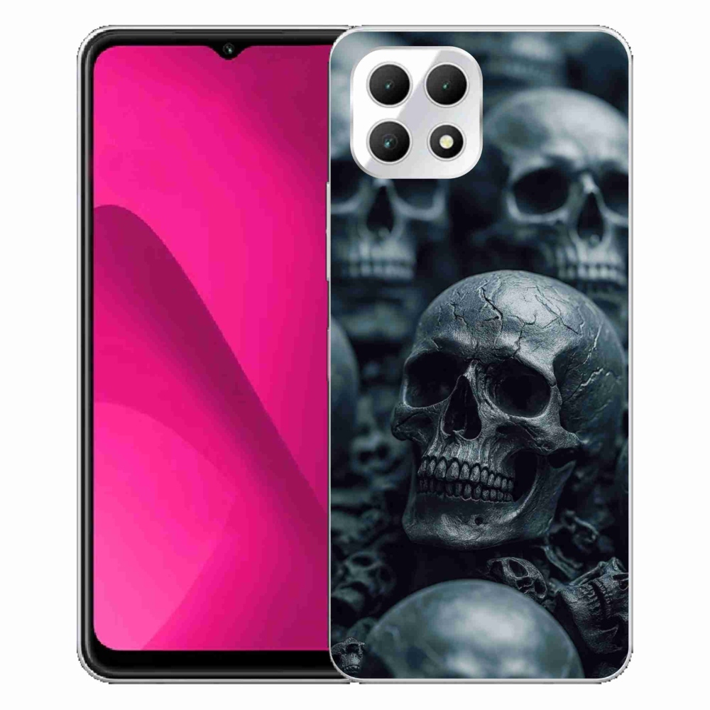 Gelový kryt mmCase na T phone 2 - lebka 2