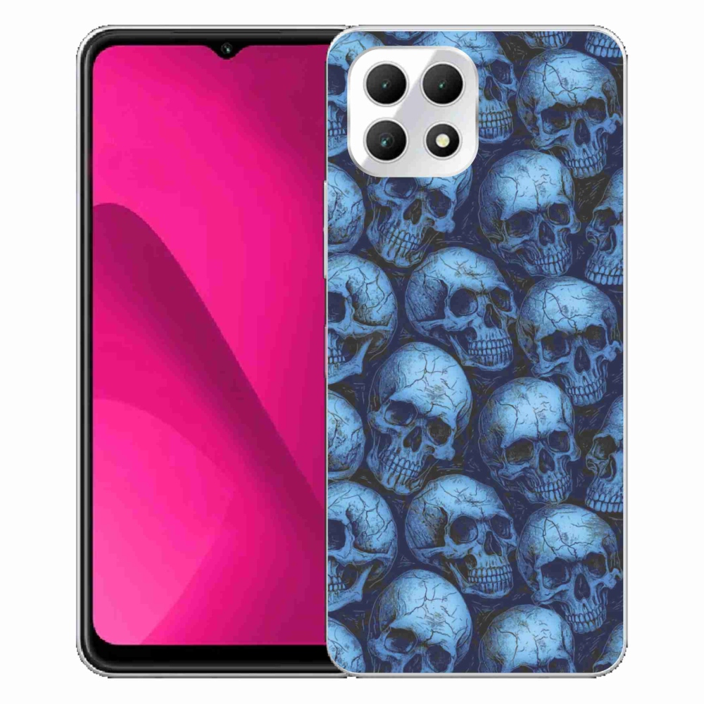 Gelový kryt mmCase na T phone 2 - lebky