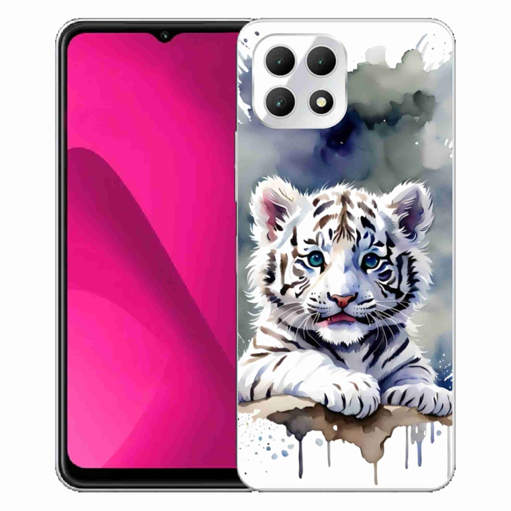 Gelový kryt mmCase na T phone 2 - mládě bílého tygra