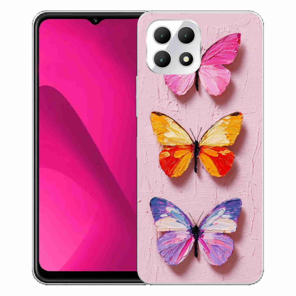 Gelový kryt mmCase na T phone 2 - motýlí trojice