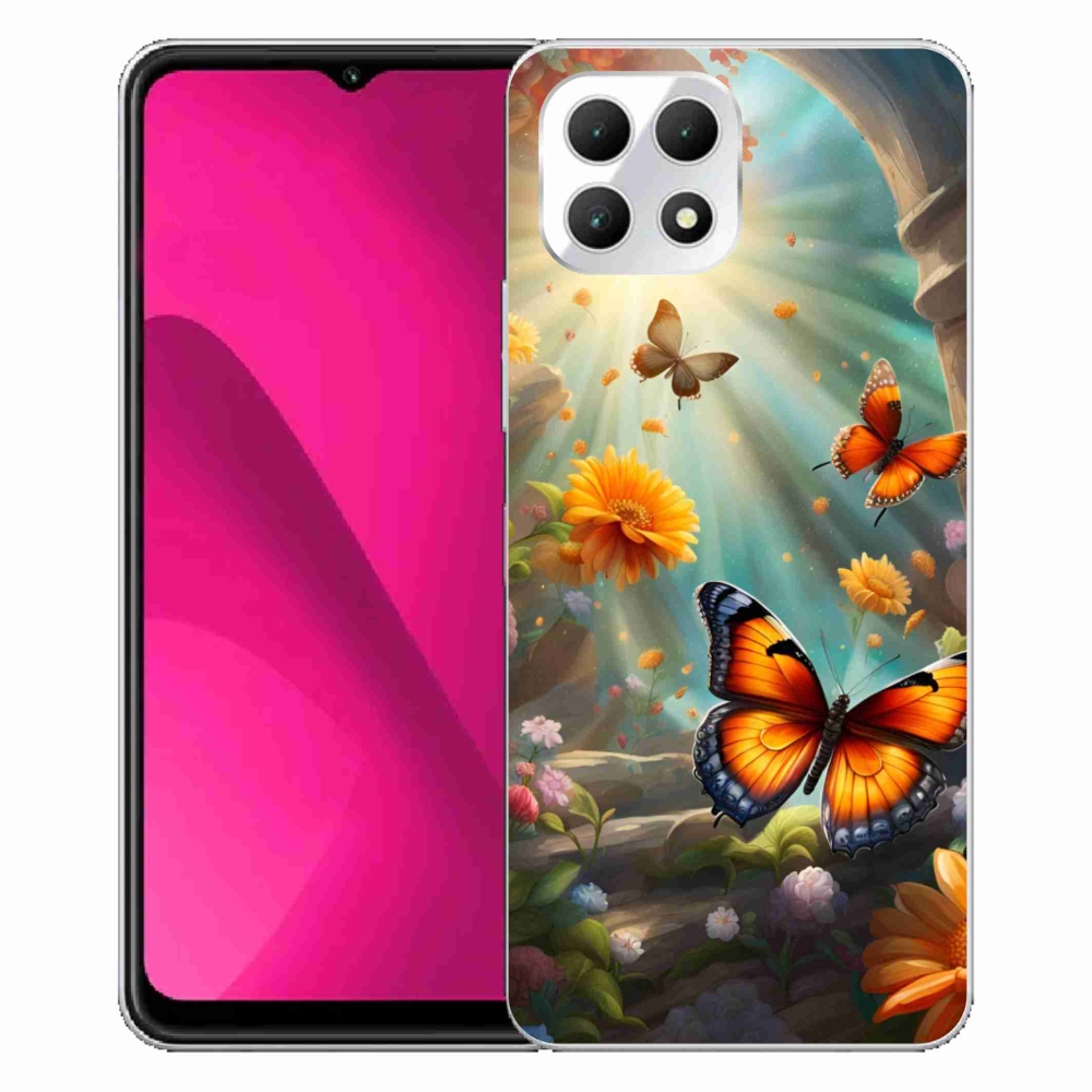 Gelový kryt mmCase na T phone 2 - motýlí zahrada 2