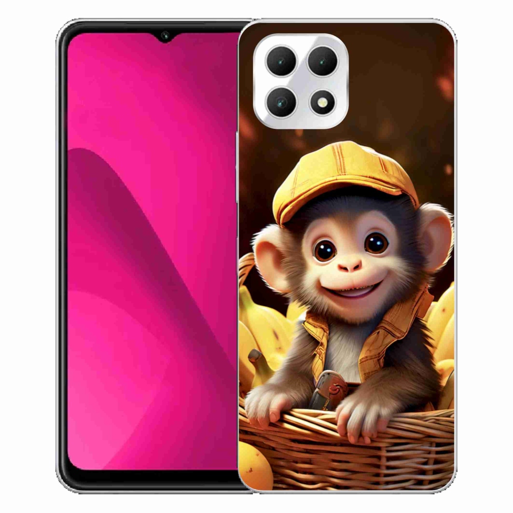 Gelový kryt mmCase na T phone 2 - opice v košíku