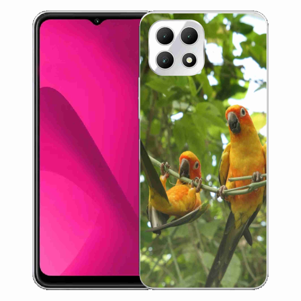 Gelový kryt mmCase na T phone 2 - papoušci aratingy