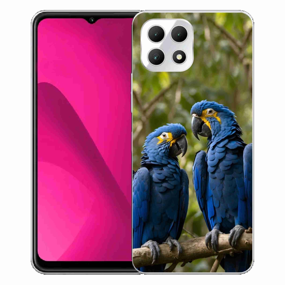 Gelový kryt mmCase na T phone 2 - papouščí duo