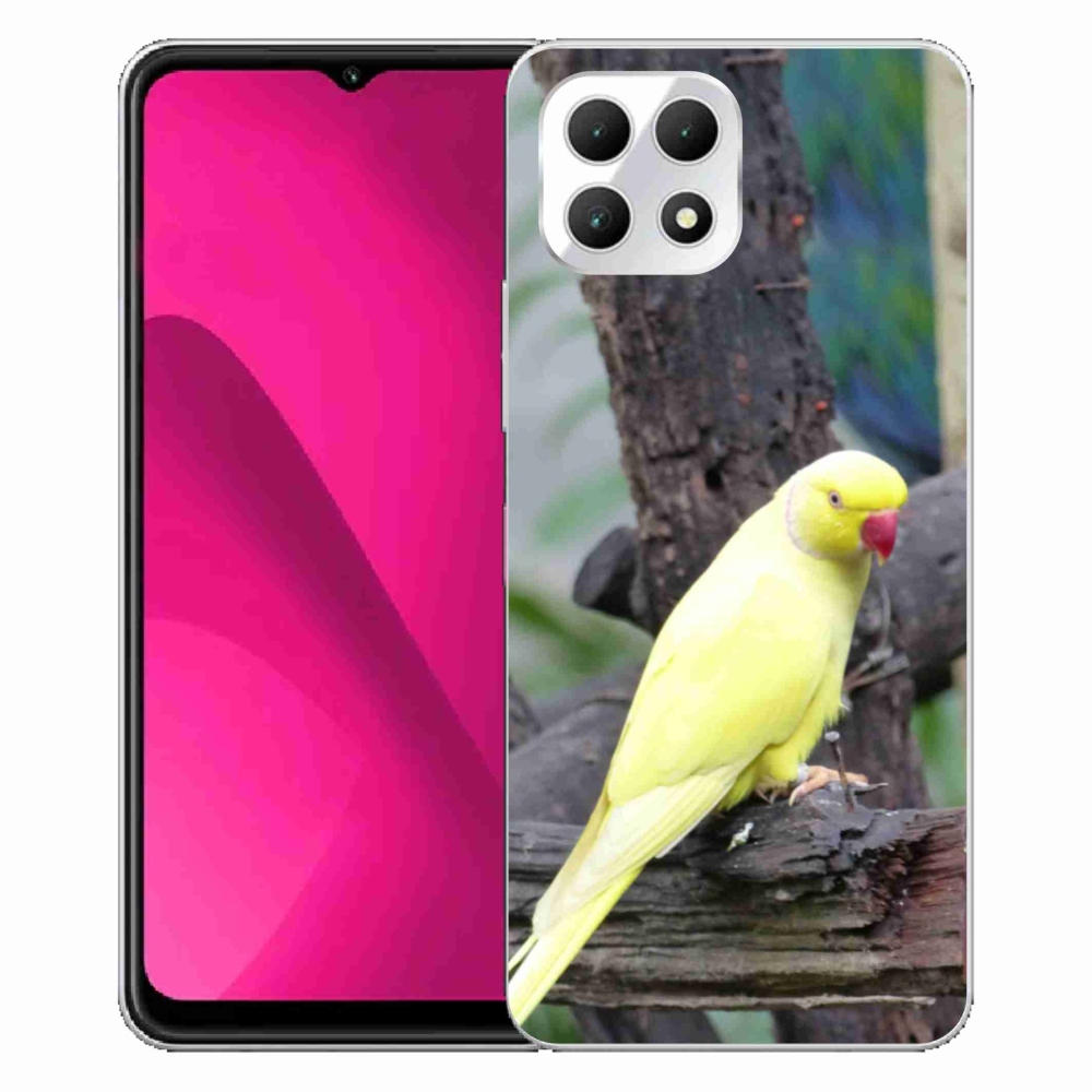 Gelový kryt mmCase na T phone 2 - papoušek alexandr žlutý