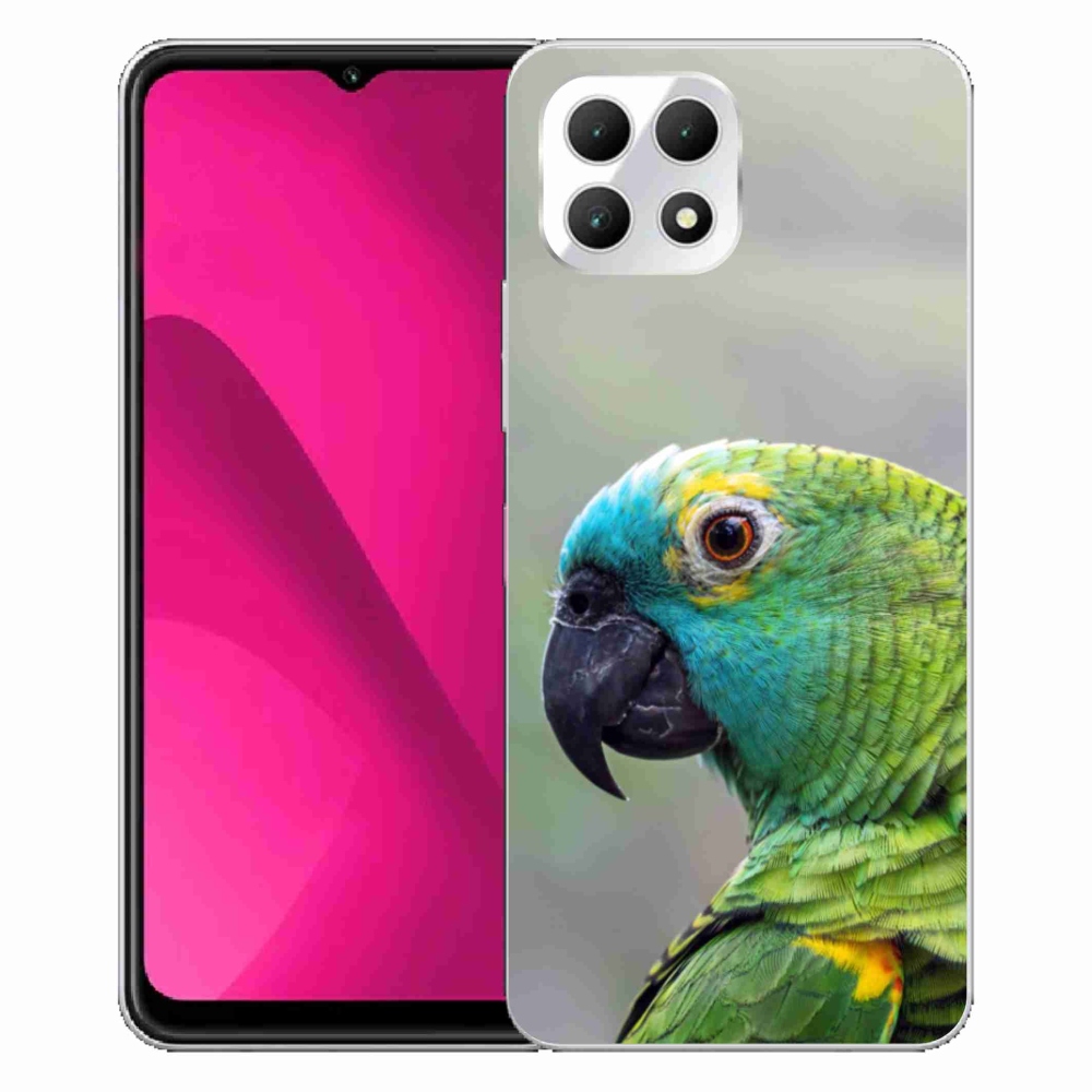 Gelový kryt mmCase na T phone 2 - papoušek amazoňan