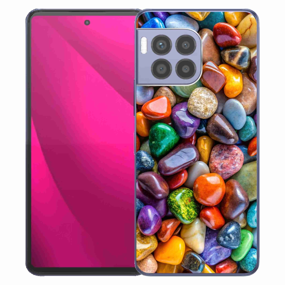 Gelový kryt mmCase na T phone 2 Pro - barevné kamínky