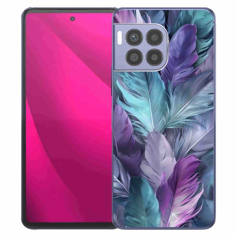 Gelový kryt mmCase na T phone 2 Pro - barevné peří 2