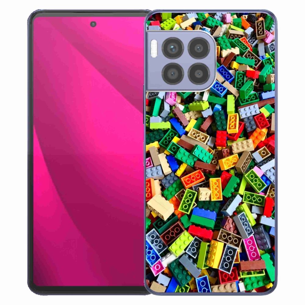 Gelový kryt mmCase na T phone 2 Pro - barevné stavební kostky