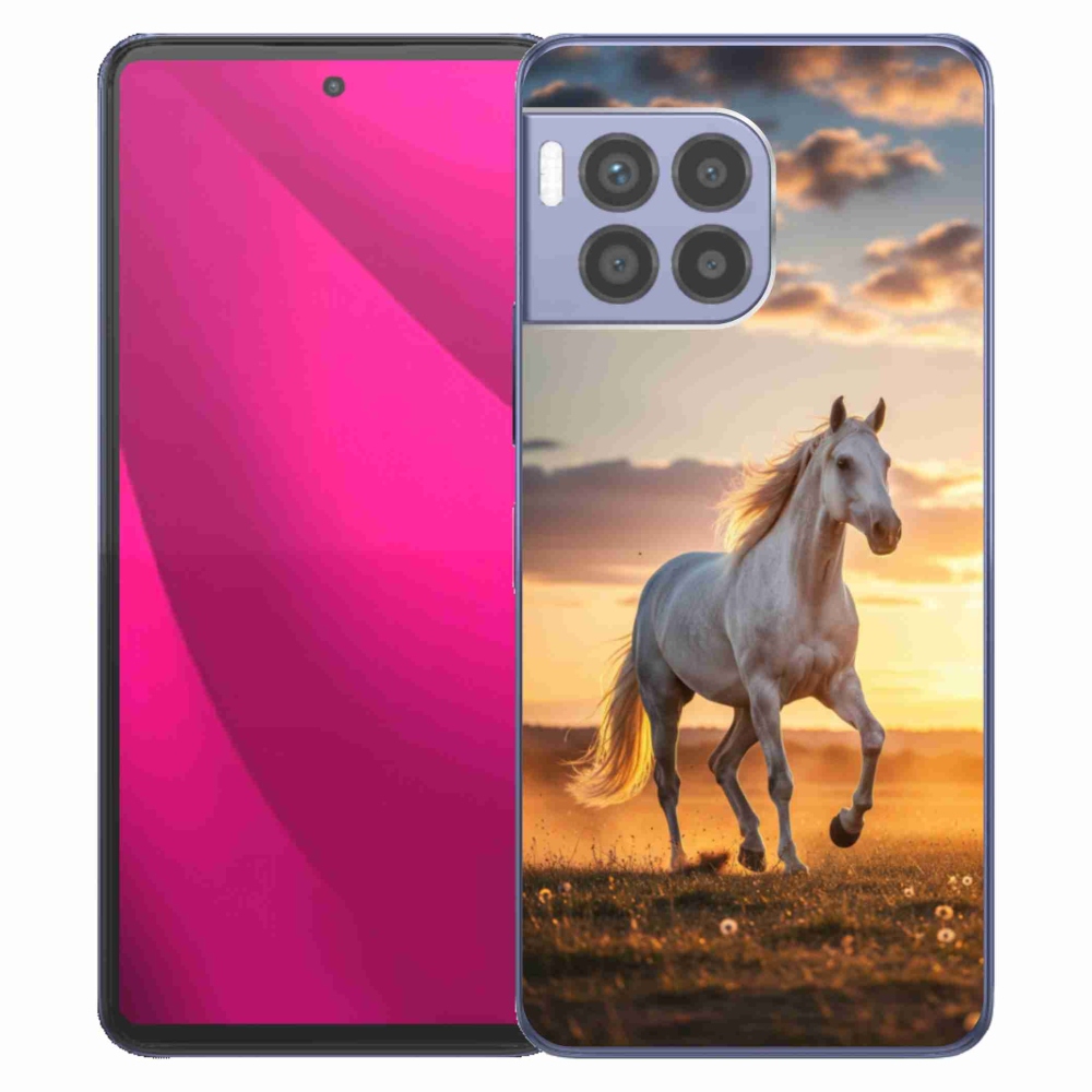 Gelový kryt mmCase na T phone 2 Pro - běžící bílý kůň 2