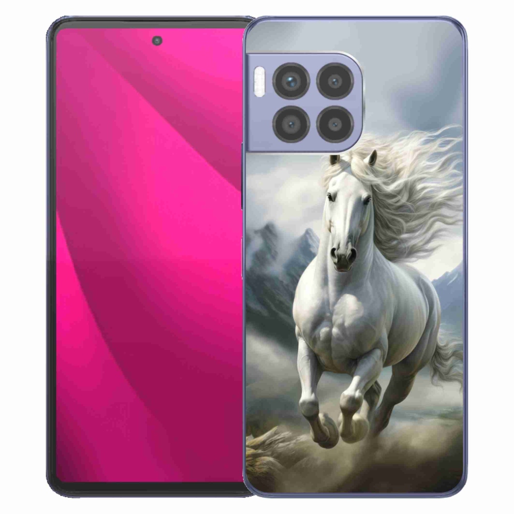 Gelový kryt mmCase na T phone 2 Pro - běžící bílý kůň 3