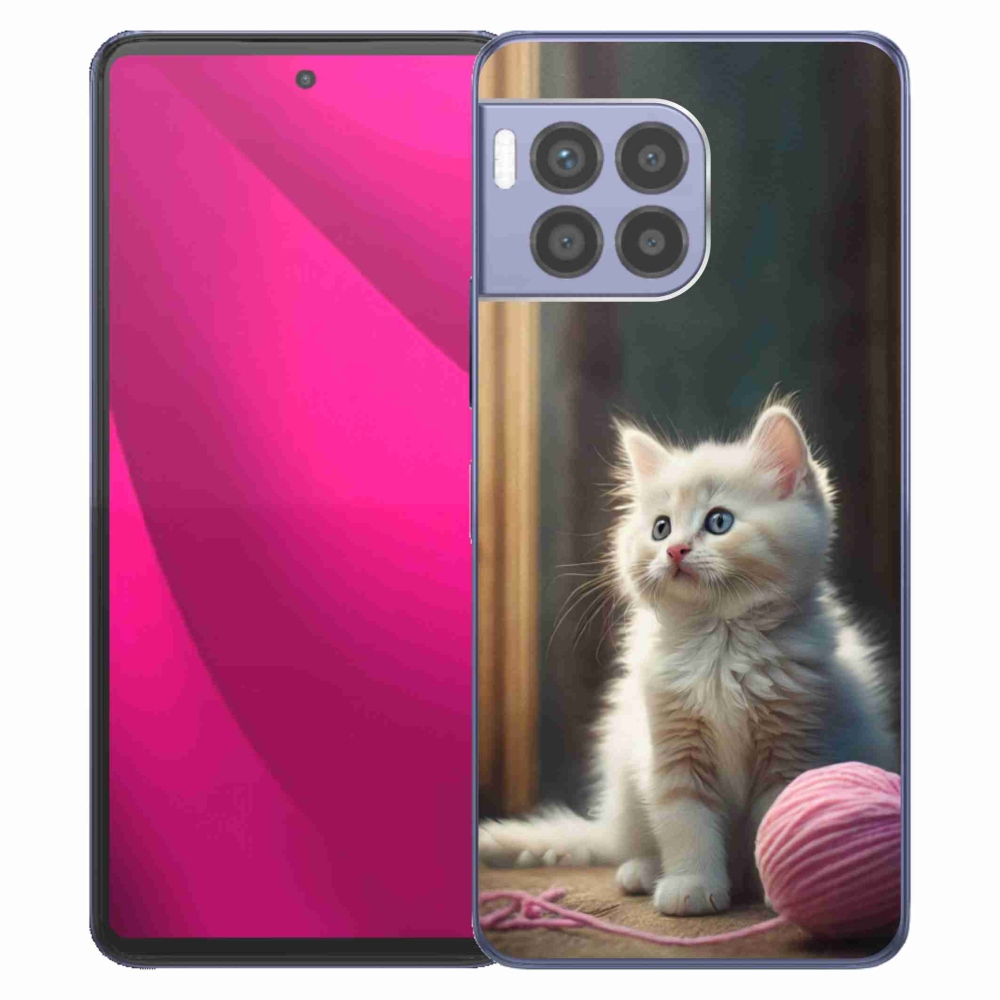 Gelový kryt mmCase na T phone 2 Pro - bílé kotě 2