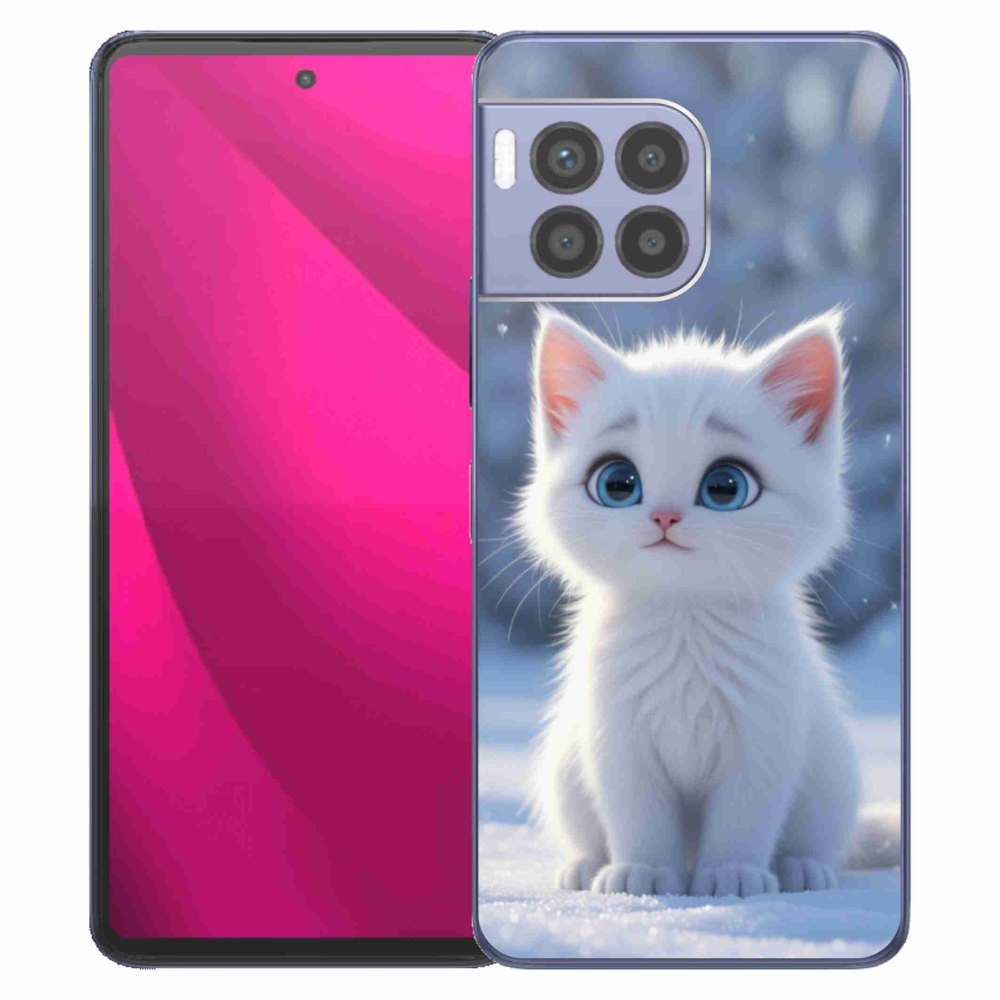 Gelový kryt mmCase na T phone 2 Pro - bílé kotě 3