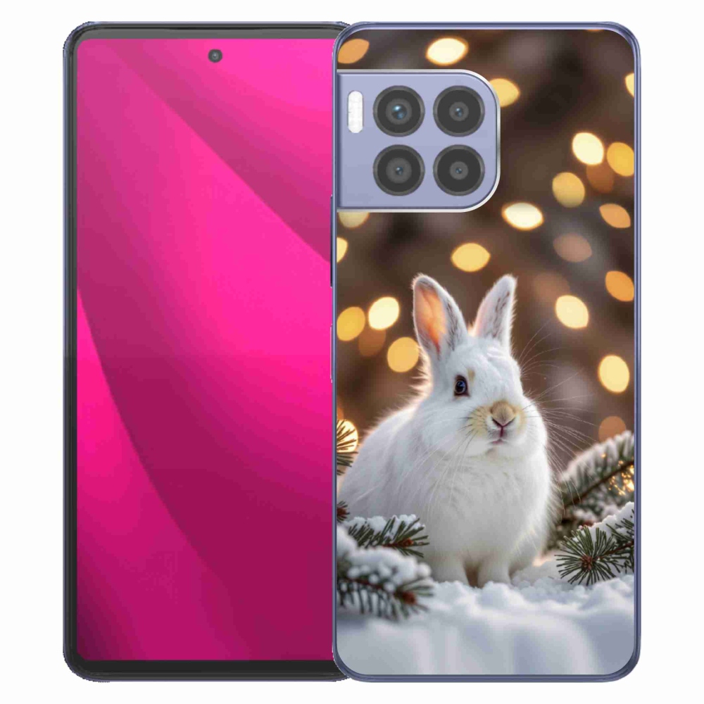 Gelový kryt mmCase na T phone 2 Pro - bílý zajíc