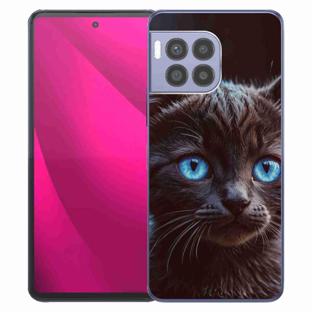 Gelový kryt mmCase na T phone 2 Pro - černé kotě 2