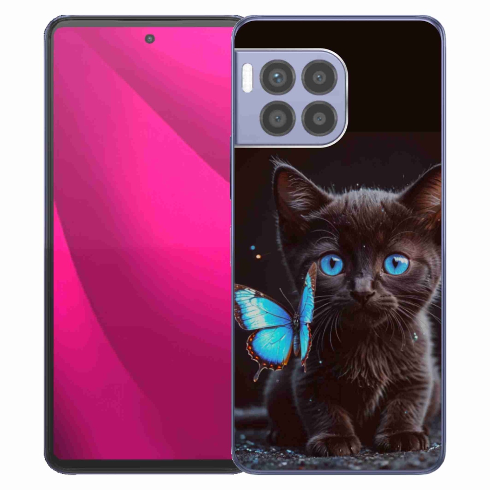 Gelový kryt mmCase na T phone 2 Pro - černé kotě 3
