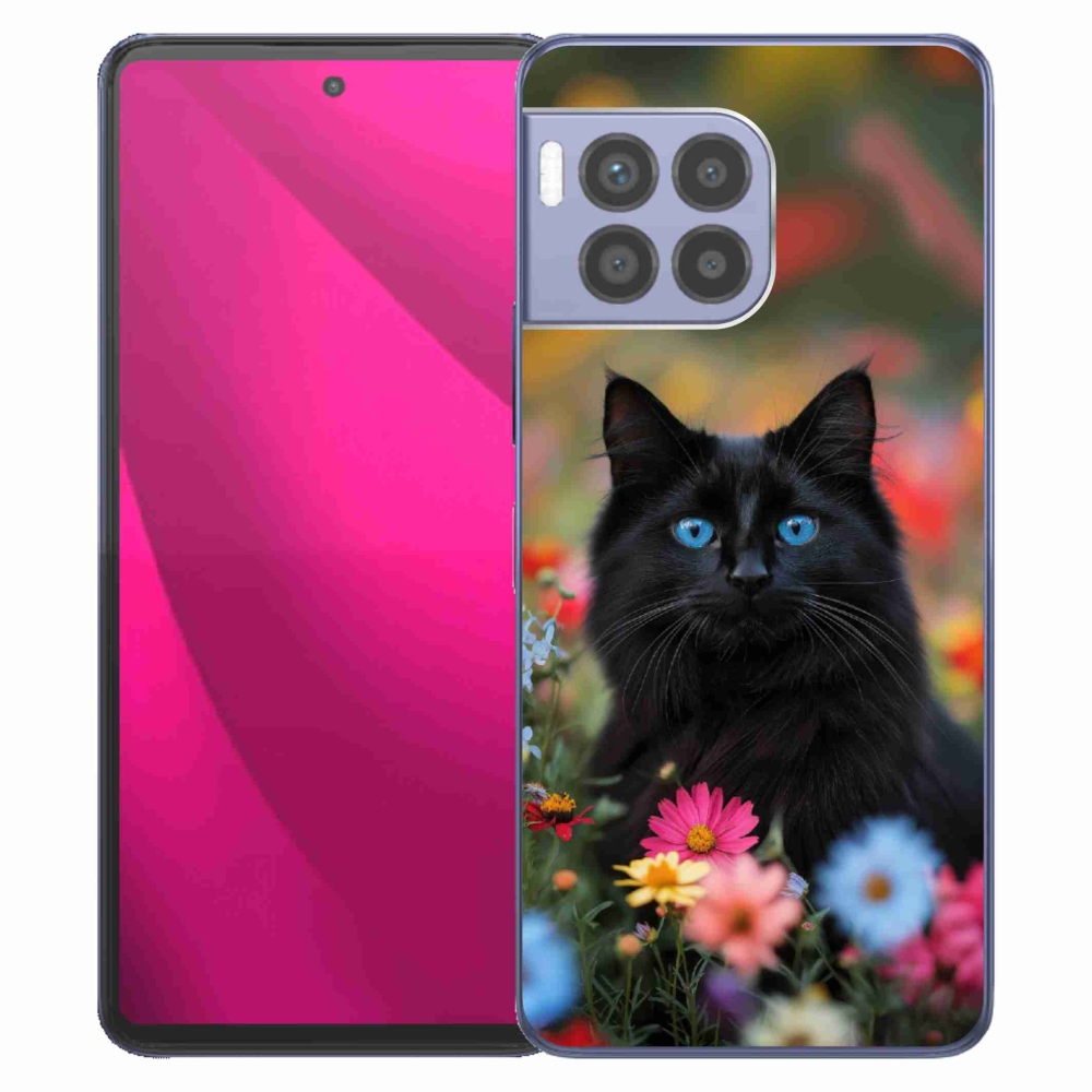 Gelový kryt mmCase na T phone 2 Pro - černé kotě 4