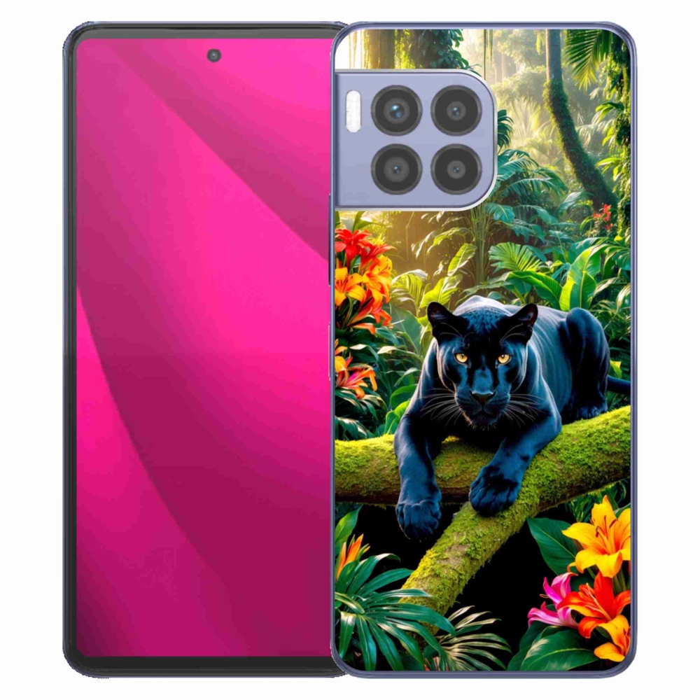 Gelový kryt mmCase na T phone 2 Pro - černý panter v džungli