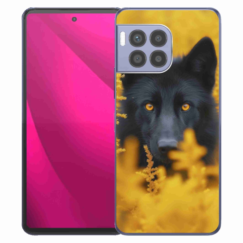Gelový kryt mmCase na T phone 2 Pro - černý vlk 2