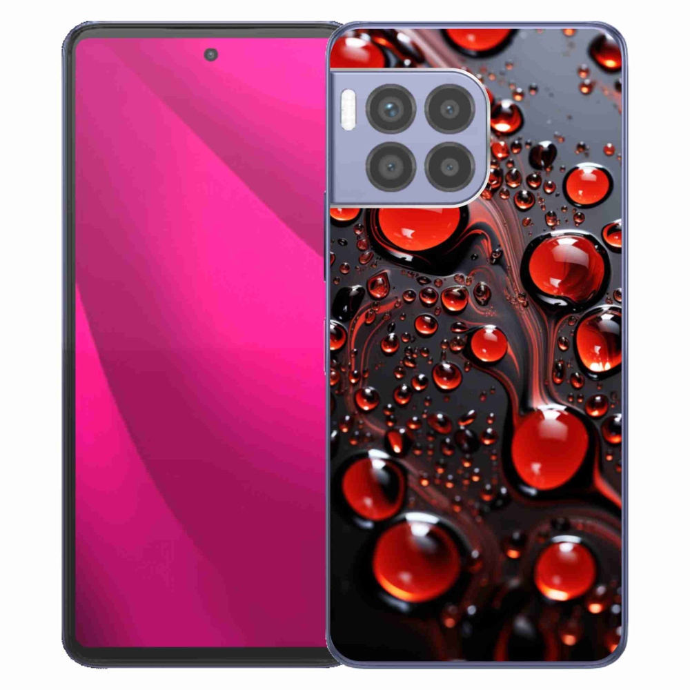 Gelový kryt mmCase na T phone 2 Pro - červené kapky 2