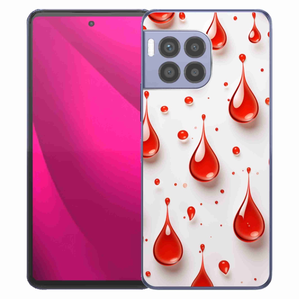 Gelový kryt mmCase na T phone 2 Pro - červené kapky