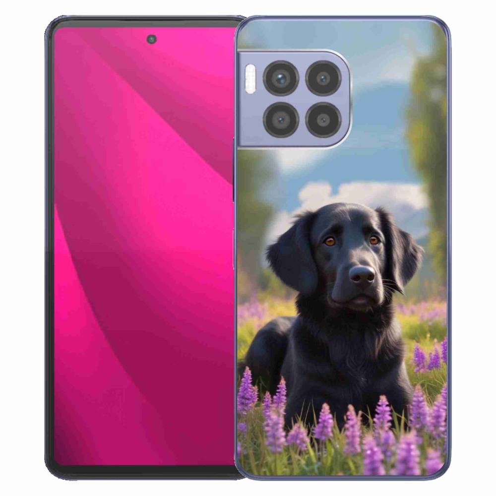Gelový kryt mmCase na T phone 2 Pro - elegantní černý retrívr