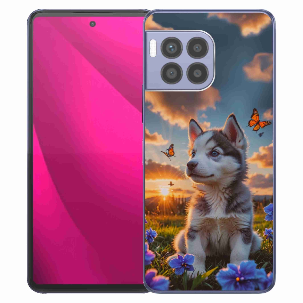 Gelový kryt mmCase na T phone 2 Pro - husky při západu slunce