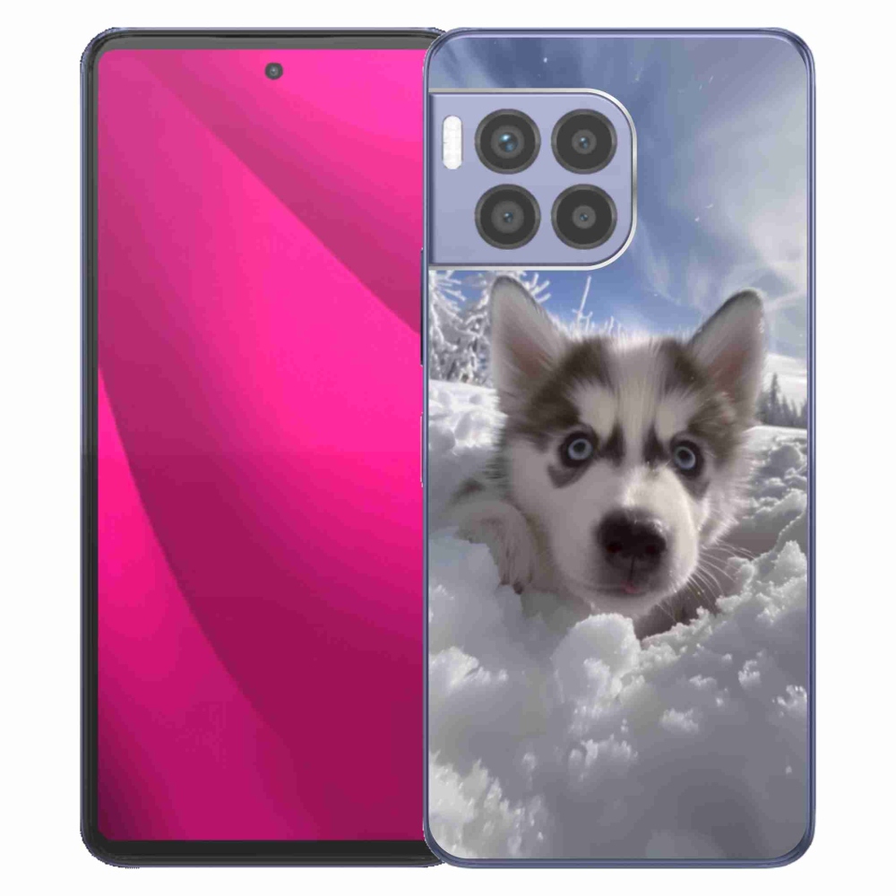 Gelový kryt mmCase na T phone 2 Pro - husky ve sněhu